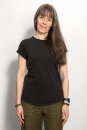 EP Women Rolled Up Sleeve stone washed black