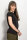 EP Women Rolled Up Sleeve stone washed black