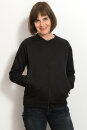 Unisex Sweatjacke mit Reißverschluss schwarz