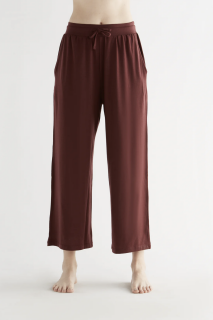 Lockere Wide Leg Pants Tencel burgundy