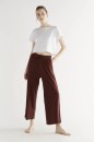 Lockere Wide Leg Pants Tencel burgundy