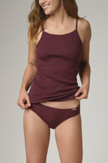 Mini Slip aus 100% Biobaumwolle burgund 38
