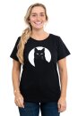 Frauenshirt Kenia Fair Trade Schwarzer Kater schwarz