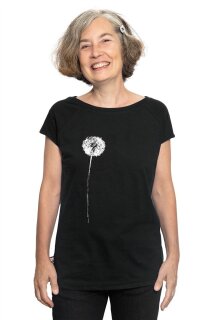 Frauen Raglan-Shirt Kenia Pusteblume schwarz