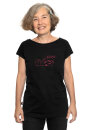 Frauenshirt Kenia Fair Trade Raglan Punkrock schwarz