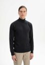 Feinstrick Rollkragen Pullover KANJA schwarz S