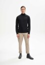 Feinstrick Rollkragen Pullover KANJA schwarz S
