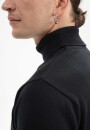 Feinstrick Rollkragen Pullover KANJA schwarz S