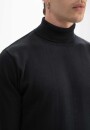 Feinstrick Rollkragen Pullover KANJA schwarz S