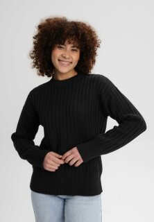 Strukturierter Strickpullover ISHANI schwarz