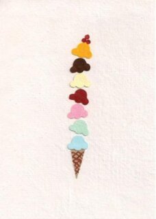 Postkarte Yummy Ice Cream