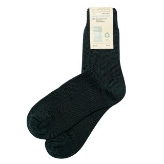 Stricksocke 100% Schurwolle öko-schwarz