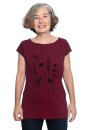 Frauenshirt Schmetterlingswiese ruby S