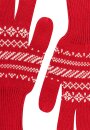 Strickhandschuhe RISHI rot gemustert vegan