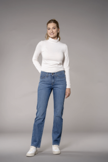 Nova Straight Jeans Medium Waist fashion blue