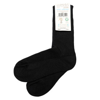 Stricksocken 100% Baumwolle ökoschwarz