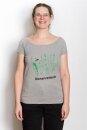 Frauenshirt Bienenretterin hellgrau-meliert