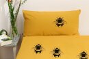 Bio-Kissenbezug Erdhummel, curry 80x40 cm