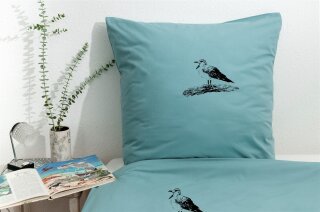 Bio-Kissenbezug Müde Möwe, atlantic 80*80