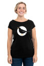 Frauen Raglan Shirt Kenia Amsel schwarz