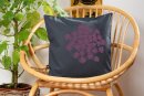 Kissenbezug Lila Blume 40*40 anthrazit
