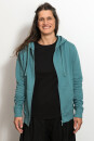 Frauen-Zip-Hoody aus fair gehandelter Biobaumwolle teal