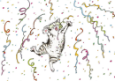 Postkarte Birthday Cat