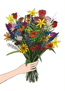 Postkarte Flower Bouquet