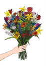 Postkarte Flower Bouquet