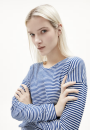 Longsleeve Xianaa lovely Stripes oatmilk-lapis blue L