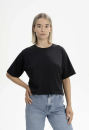 Cropped T-Shirt DESNA schwarz
