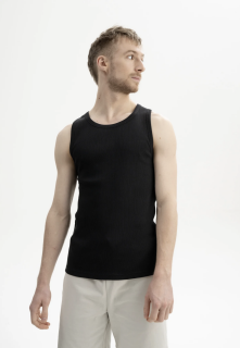 Geripptes Tanktop OSHIN schwarz