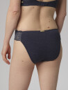 Mini Slip mit Spitze marine-melange 38