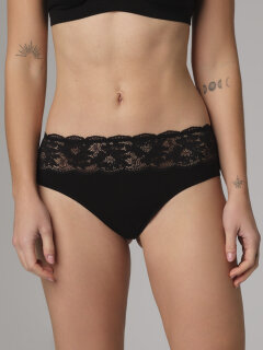 Brasil-Slip mit Spitze schwarz