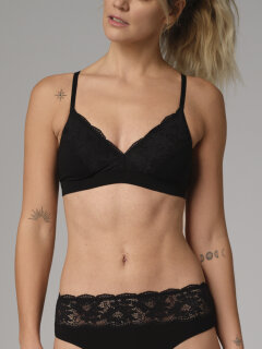 Soft Bra bügellos mit Spitze schwarz