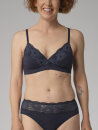 Soft Bra bügellos mit Spitze marine-melange