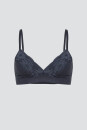 Soft Bra bügellos mit Spitze marine-melange