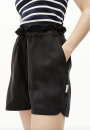 Vaanna Shorts aus Viskose-Leinen-Mix schwarz