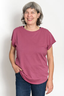 EP Women Rolled Up Sleeve faded burgundy