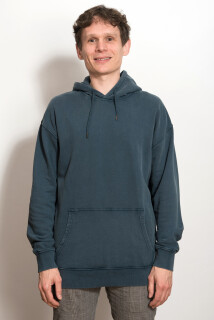 EP Unisex Hoodie stone washed denim S