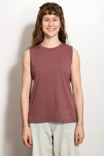 Hochgeschlossenes Frauen Tank Top Tencel nocturne