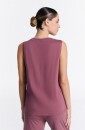 Hochgeschlossenes Frauen Tank Top Tencel nocturne M