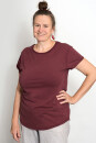 EP Women Rolled Up Sleeve stone wash burgundy L