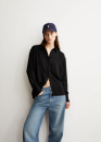 Bluse Larisaana Longsleeve aus Bio-Viskose schwarz
