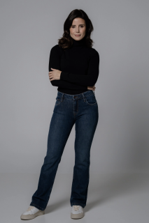 Lara Straight Leg Low Waist Jeans fashion blue