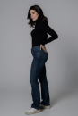 Lara Straight Leg Low Waist Jeans fashion blue