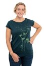 Frauen Raglan Shirt Kenia Lovely Unkraut, dunkelgrün
