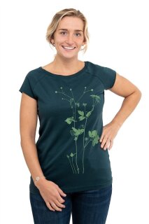 Frauen Raglan Shirt Kenia Lovely Unkraut, dunkelgrün M