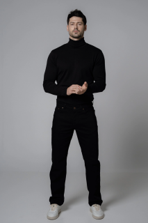 Milo Boot Cut Straight Jeans Mid Waist black