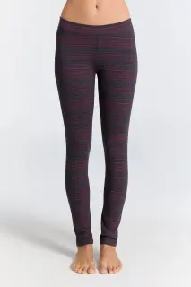 Leggings geometrisches Muster tibetrot-navy